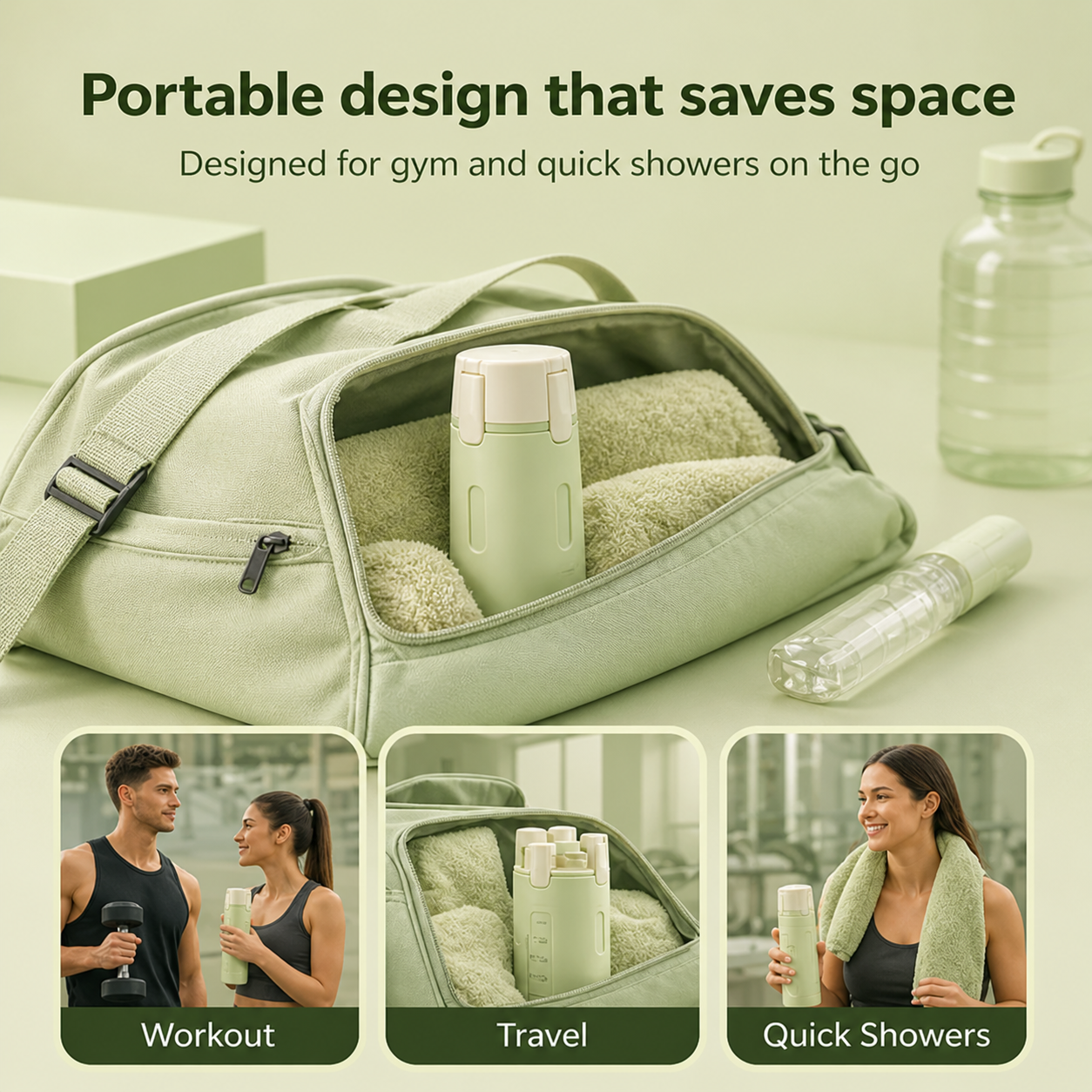 4-in-1 Travel Dispenser Bottle Set