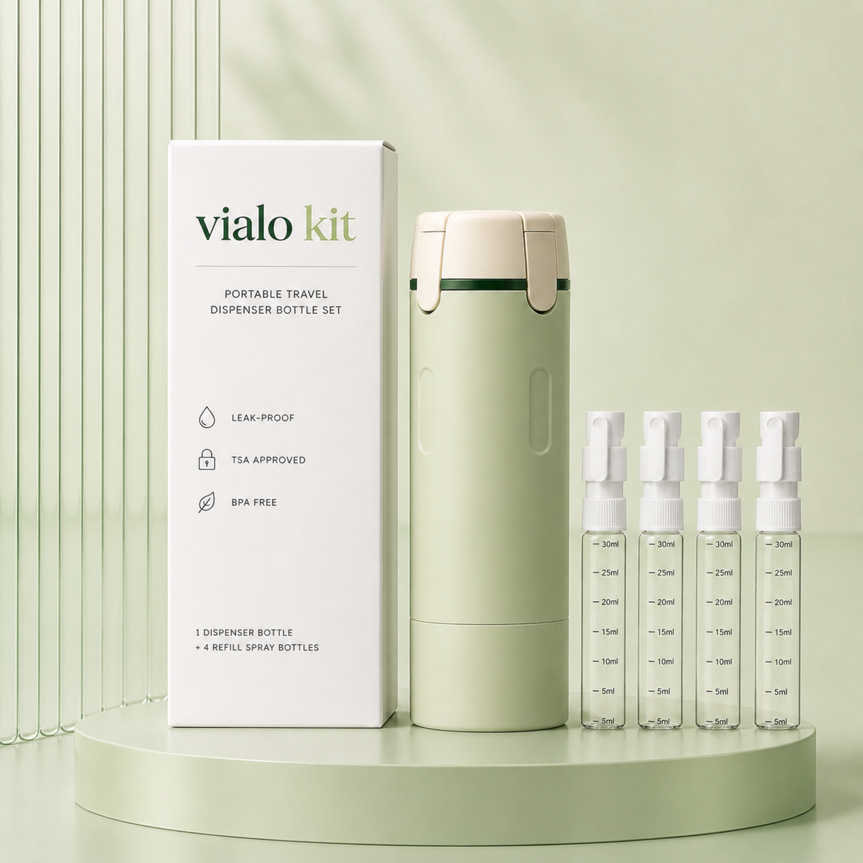 4-in-1 Travel Dispenser Bottle Set